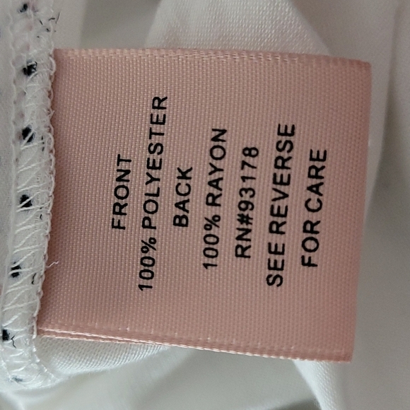 Woman's  Philosophy Rebublic   white v neck polka-dot blouse size small - Picture 10 of 10